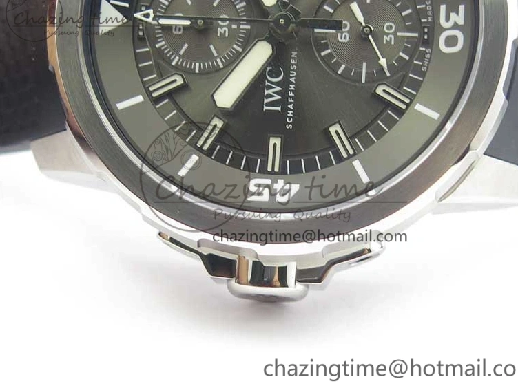 MIROTIME 0110 Aquatimer Chrono IW376803 V6F 1:1 Best Edition Gray Dial on Rubber Strap A FlexibleFit 7153